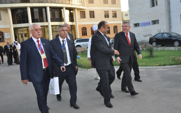 Thomas Bach in Tajikistan about Sambo