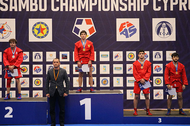 Winners of the 1st Day of the European Cadet, Youth and Junior SAMBO ...